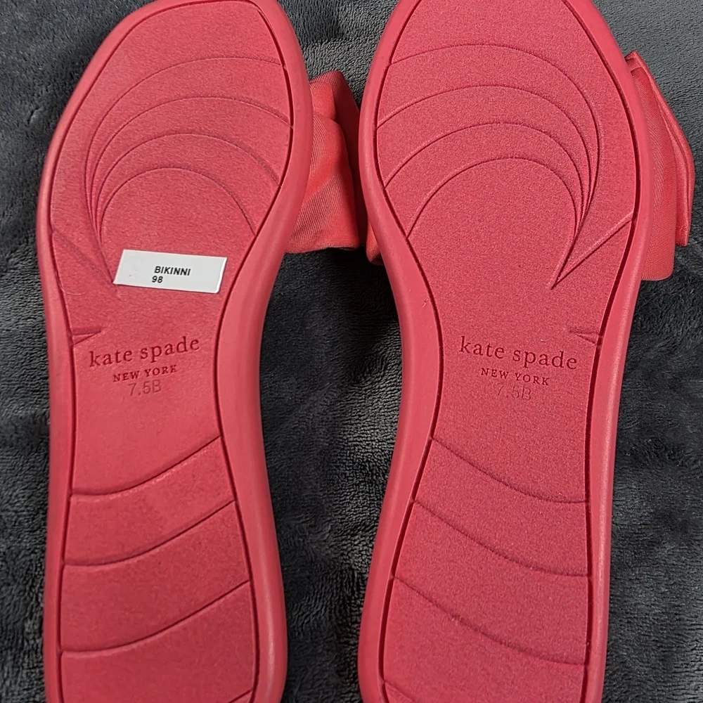 Kate Spade New York Bikini Bow Slide Sandals, Size 7.5 B Womens NWOT